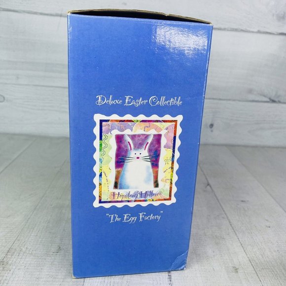 1995 Hopalong Hollow Easter Collection THE EGG FACTOR 7" T Porcelain Bunny House - Picture 9 of 16